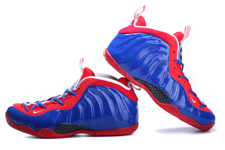 white blue and red foamposites