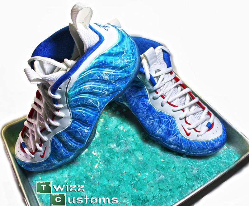 Classic Nike Air Foamposite One Blue White Grey Shoes