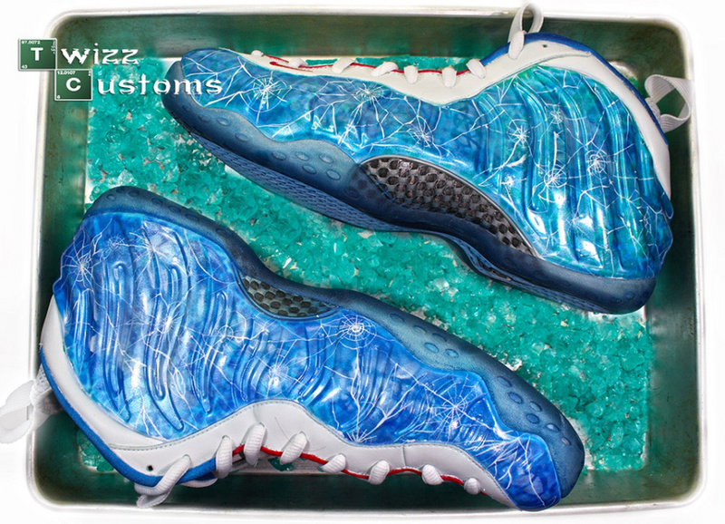 Classic Nike Air Foamposite One Blue White Grey Shoes