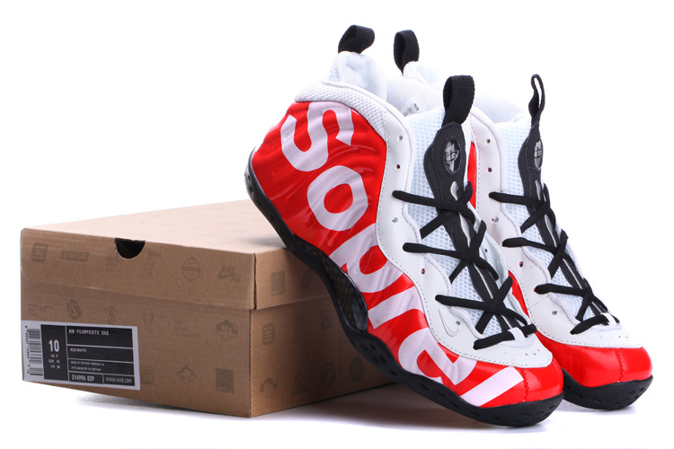 Classic Nike Air Foamposite One White Black Red Shoes