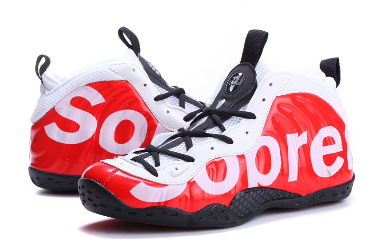 Classic Nike Air Foamposite One White Black Red Shoes