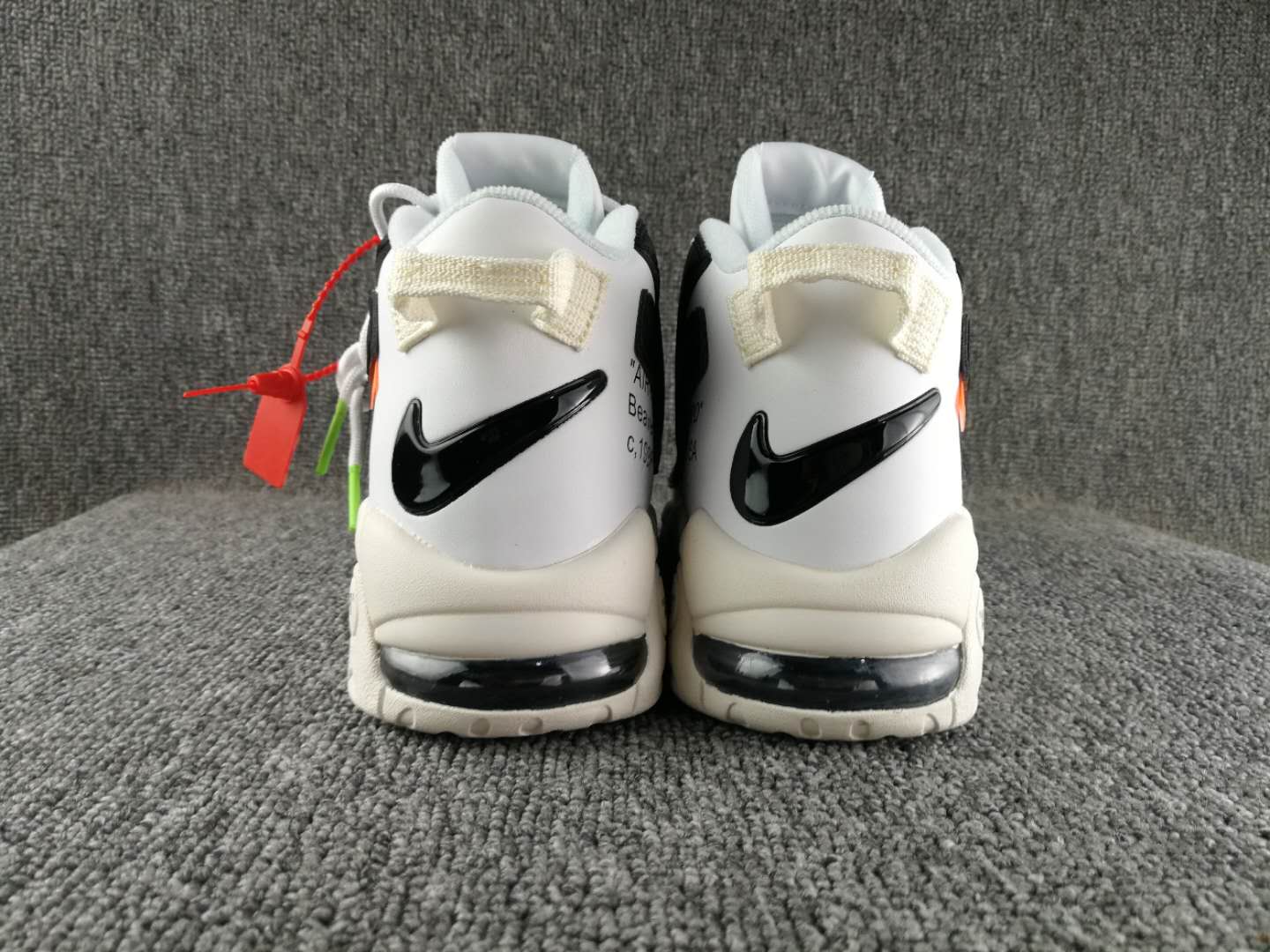 Off White Nike Air Uptempo White Black Shoes