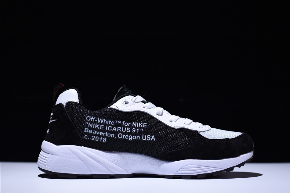 Off White x Nike Air Icarus Extra QS Trainers Black White