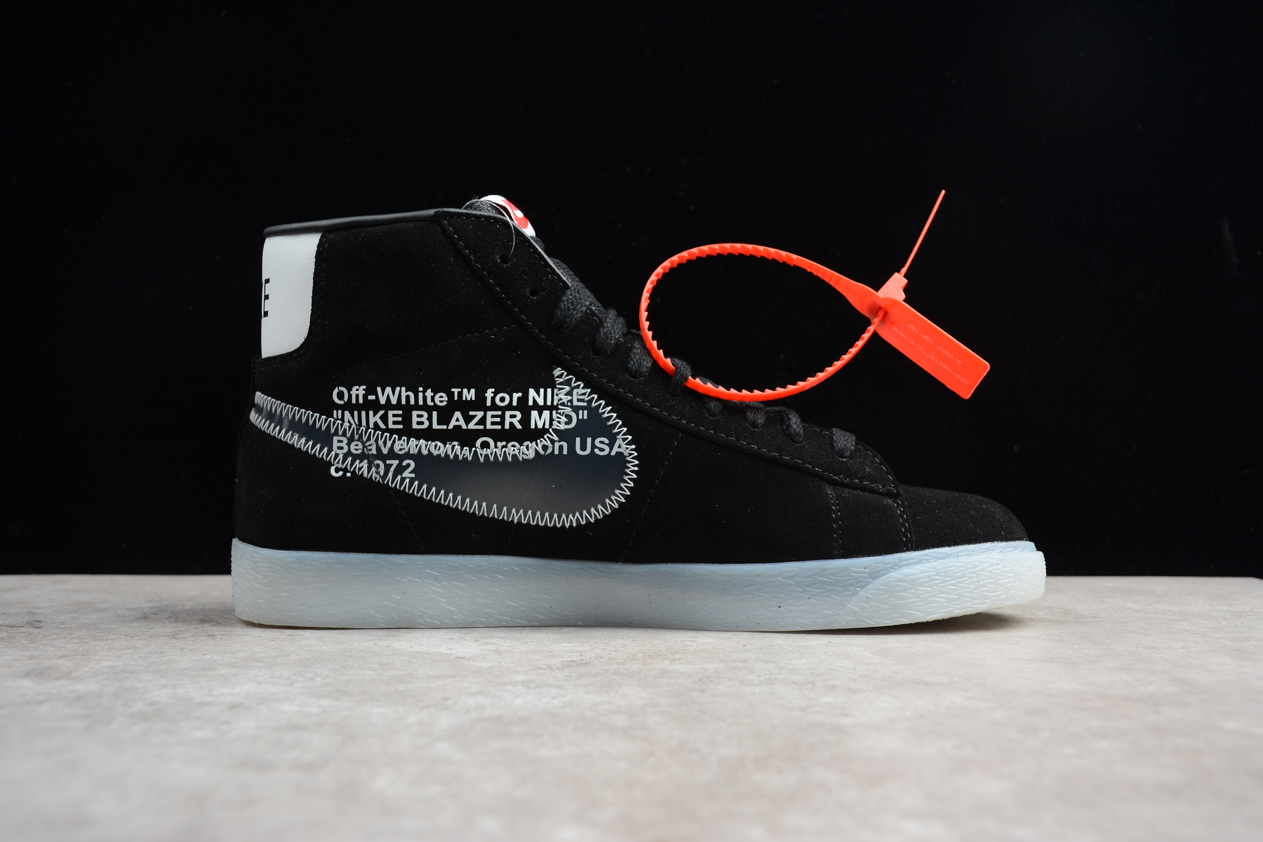 Off White x Nike Blazer Mid Black - Click Image to Close