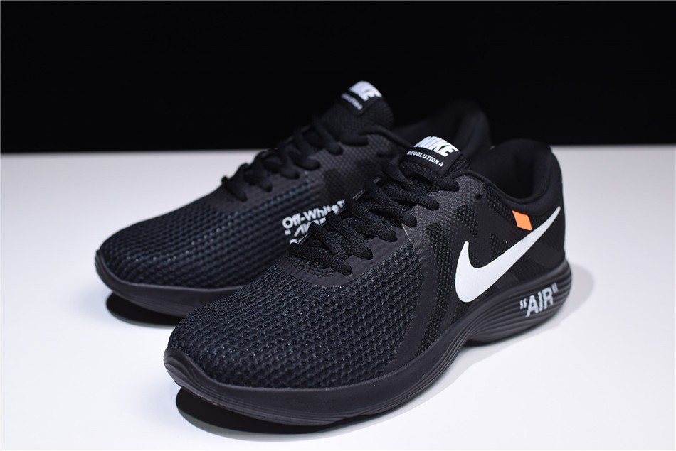 Off White x Nike Revolution 4 Black Running Shoes