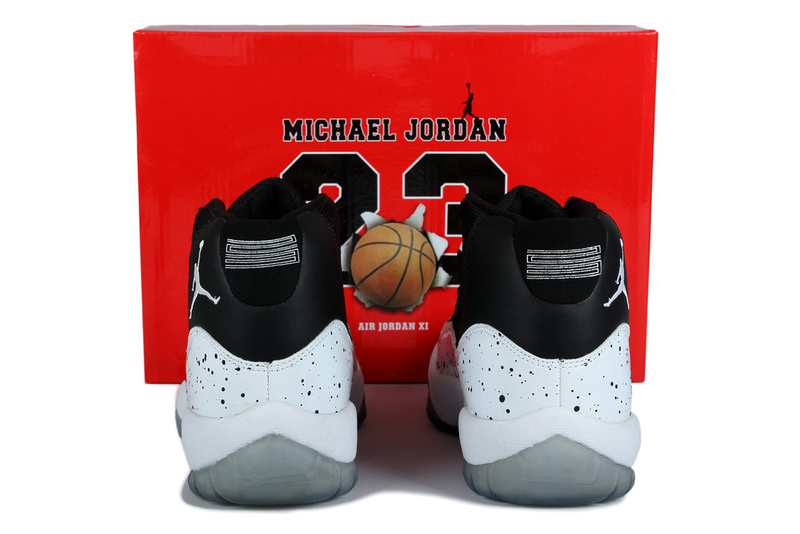 2014 Nike Air Jordan 11 Black White Shoes - Click Image to Close
