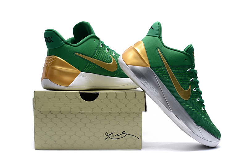 Official Nike Kobe Bryant 12 Green Gold Shoes
