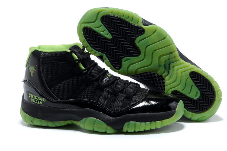 Nike Air Jordan 11 Black Green Shoes