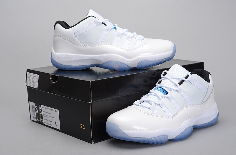 Nike Air Jordan 11 Low 2015 Legend White Blue Shoes