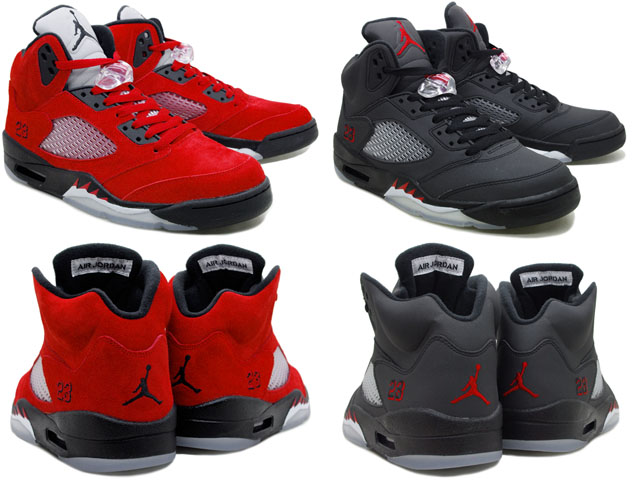 Popular Nike Jordan 5 Raging Bull Pack Varsity Red Black Shoes