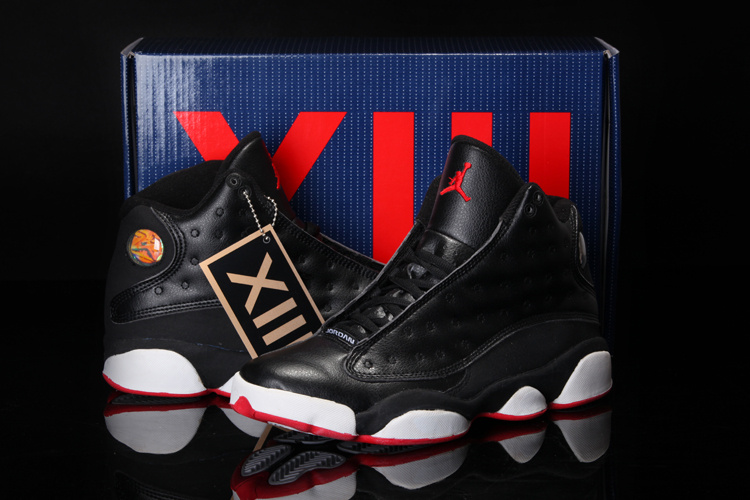 Real Nike Air Jordan 13 HardPack Retro Black Red White Shoes