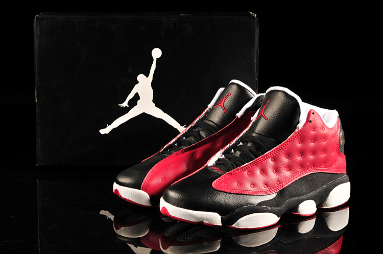 Retro Jordan 13 Red Black White Shoes - Click Image to Close