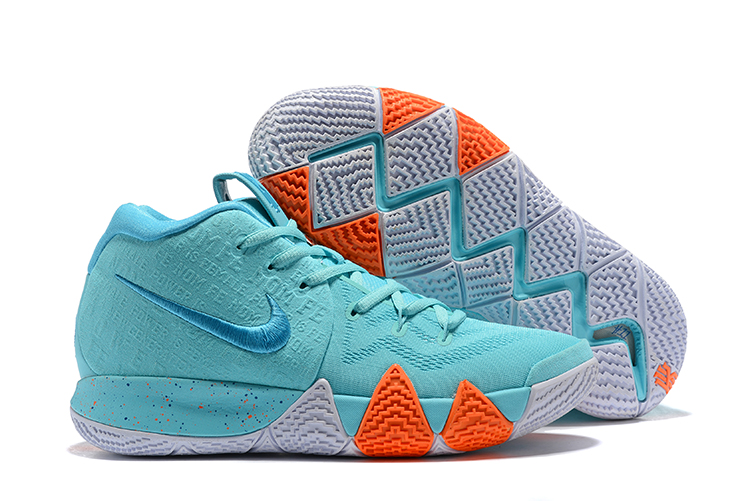 blue and orange kyrie 4