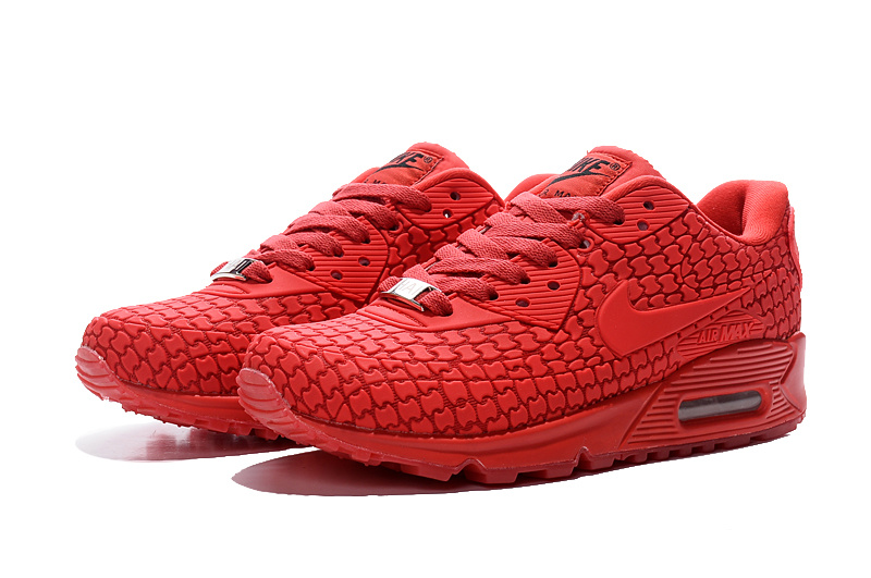 2016 Women's New Nike Air Max 90 City All Red Shoes 2016 Women's New Nike Air Max 90 City All Red Shoes