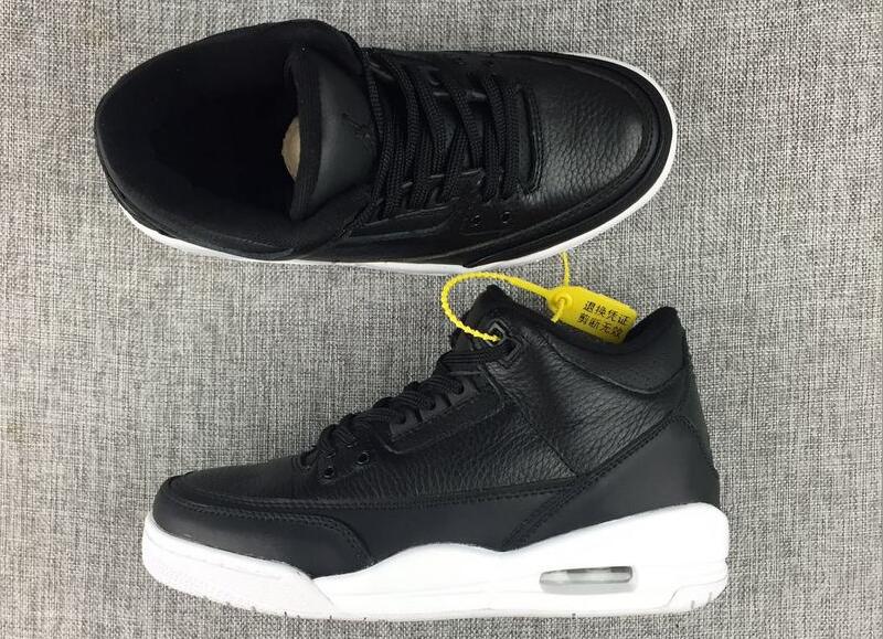 Women Air Jordan 3 GS Cyber Monday Black Black White Shoes