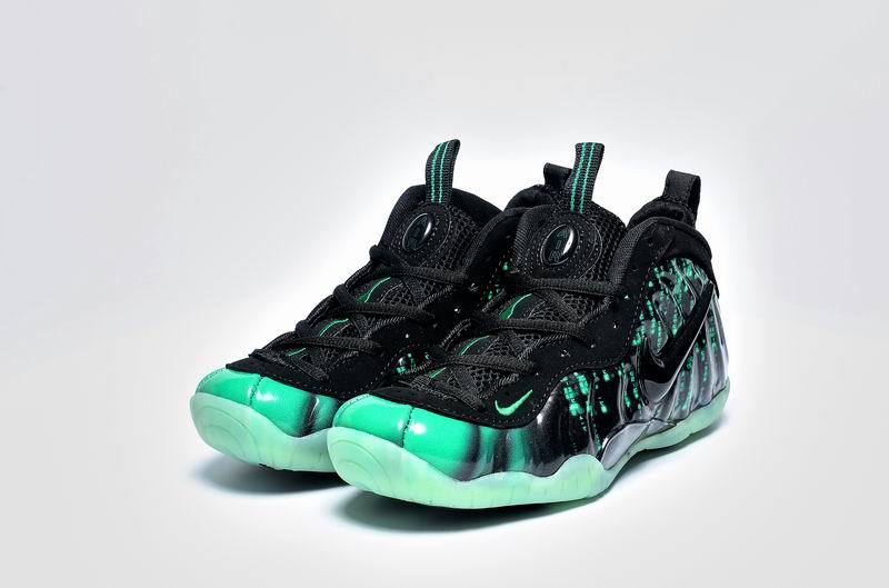 Women Nike Air Foamposite One Black Green Shoes