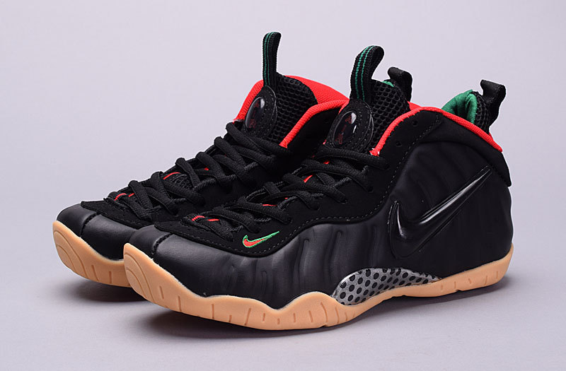 Women Nike Air Foamposite One Black Yellow Red Shoes