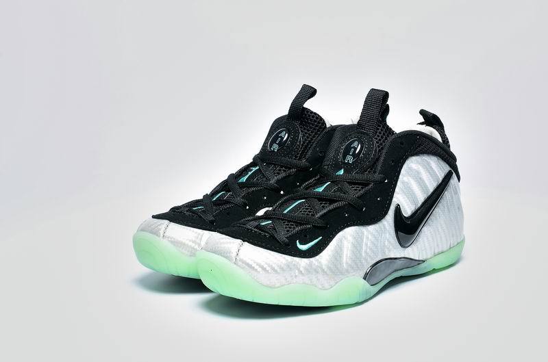 Women Nike Air Foamposite One Silver Black Green Shoes