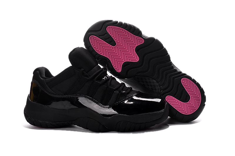 Women Nike Air Jordan 11 Low Black Pink Shoes
