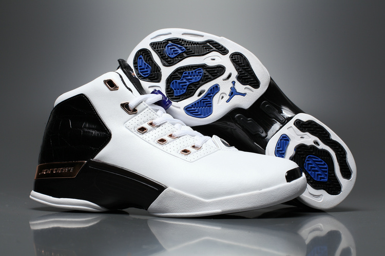 Women Nike Air Jordan 17 Copper White Metallic Copper Coin Black Sport Royal Shoes