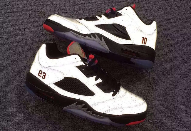 Women Nike Air Jordan 5 Low Neymar Reflect Silver Infrared 23 Black Shoes