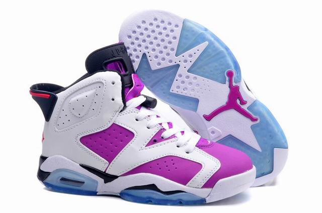 Women Nike Air Jordan 6 GS Bright Grape Shoes