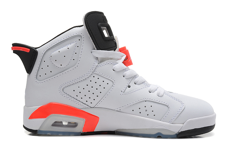 Women Nike Air Jordan 6 VI Retro Infrared White Infrared Black Shoes