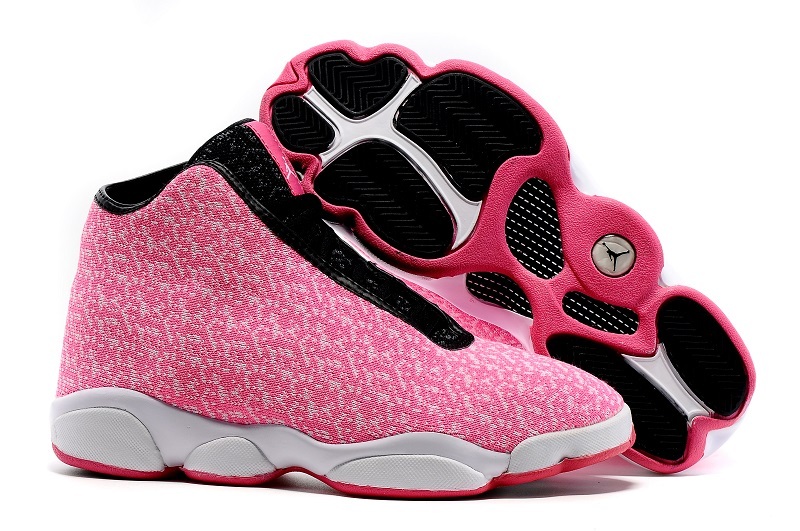 Women Nike Air Jordan Horizon GS Valentines Day AJ13 Pink White Black Shoes