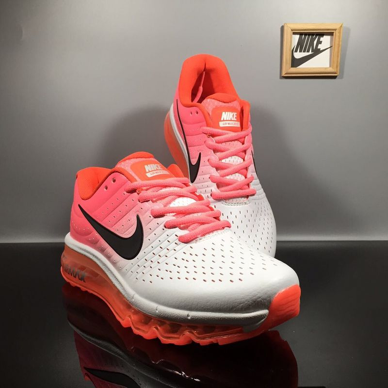 Women Nike Air Max 2017 White Peach Black Shoes