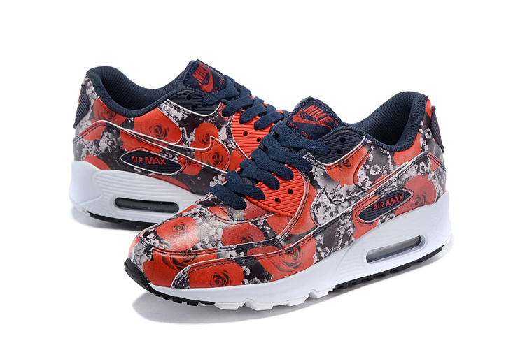 2016 Women's Nike Air Max 90 Follower Print Red Black 2016 Women's Nike Air Max 90 Follower Print Red Black
