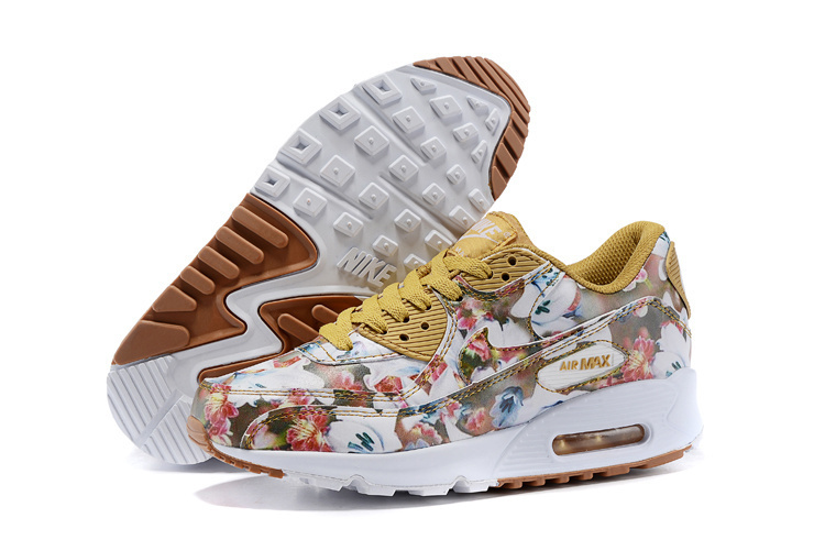 2016 Women's Nike Air Max 90 Follower Print Yellow White 2016 Women's Nike Air Max 90 Follower Print Yellow White