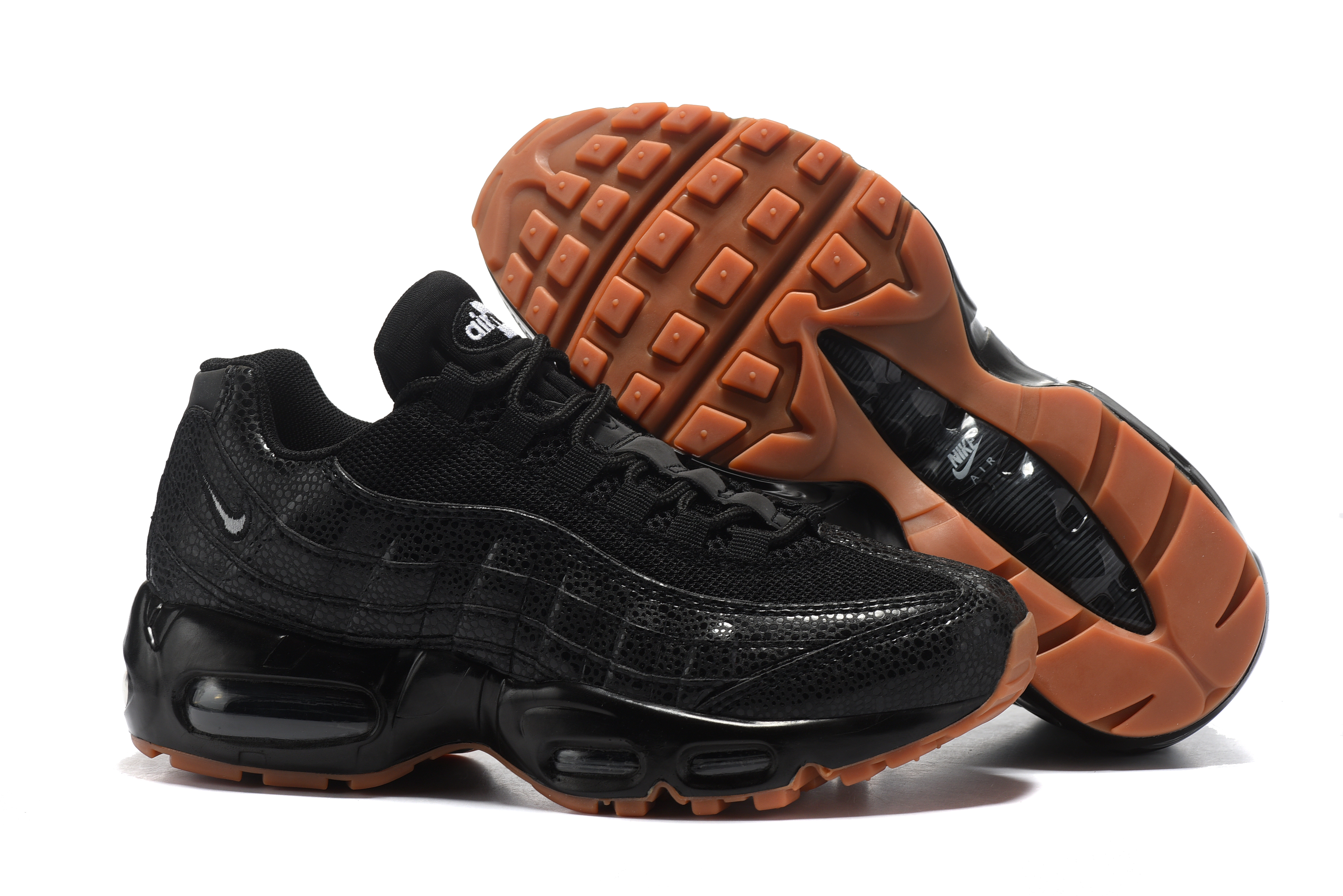 Women Nike Air Max 95 All Black Gum Shoes