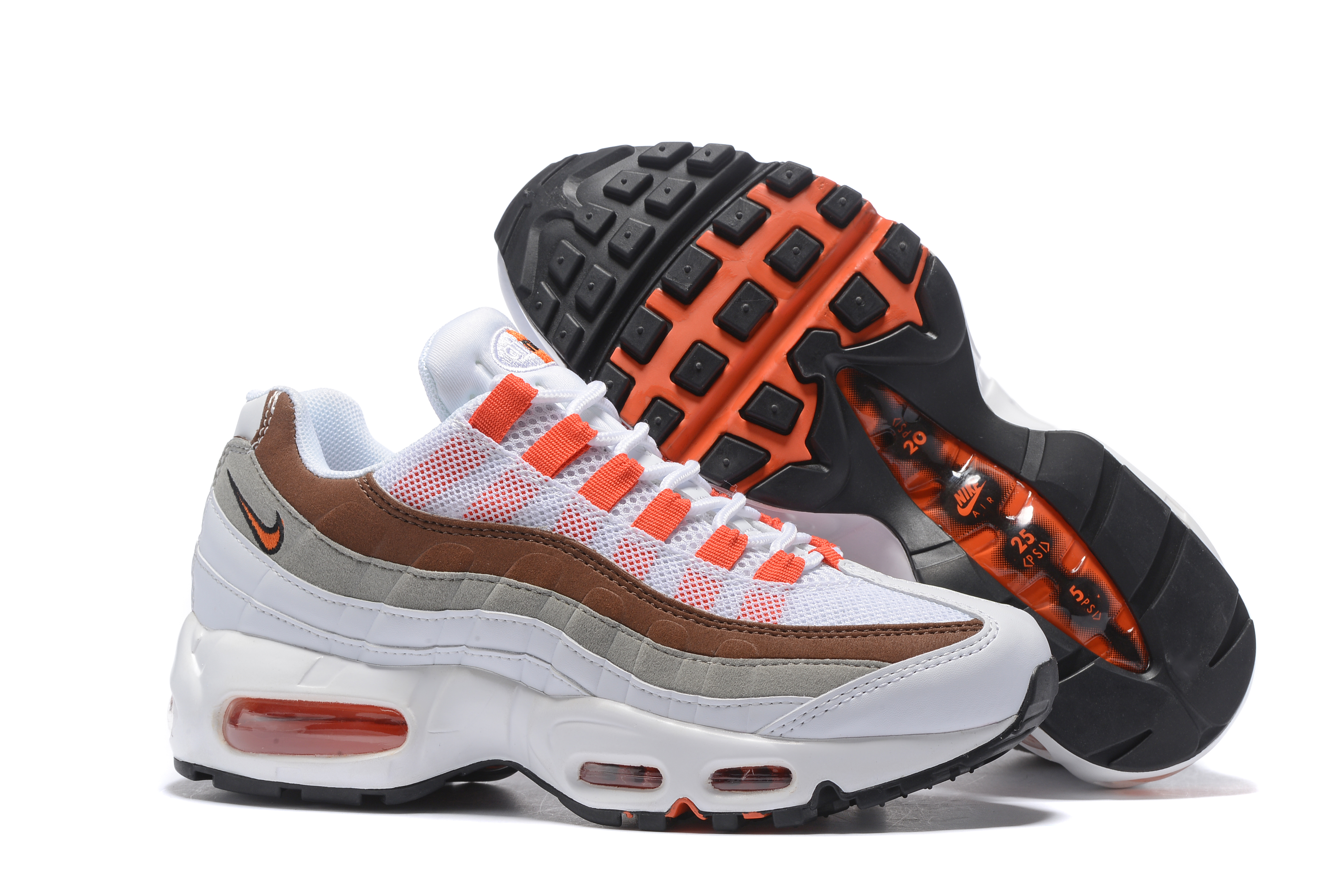 Women Nike Air Max 95 White Orange Shoes