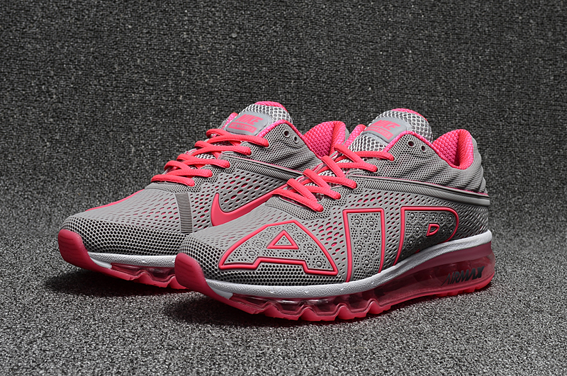 Women 2017 Nike Air Max Flair Grey Pink