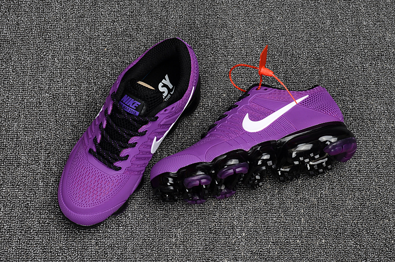 Women 2017 Nike Air Vapormax Flyknit Purple Black