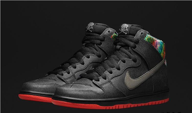 Women Nike Dunk High SB Gasparilla Spot Black Red Shoes