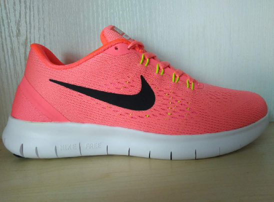 Women Nike Flyknit RN Pink White Running Shoes