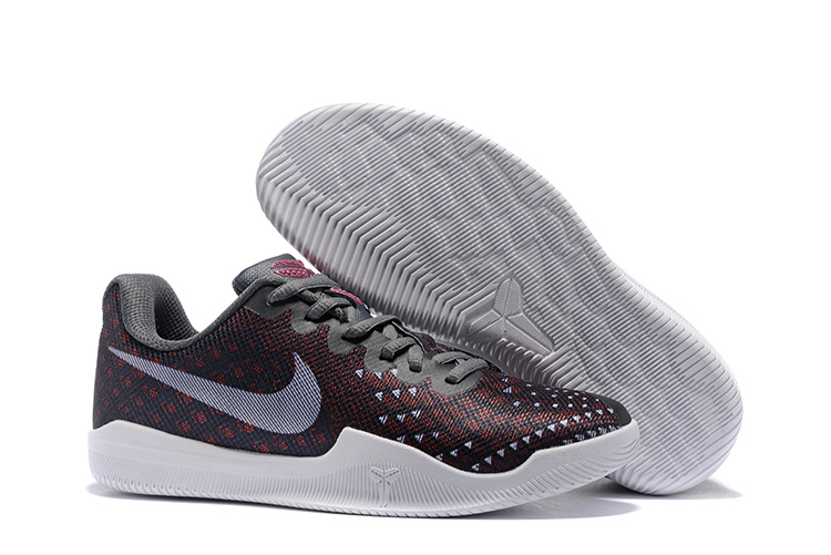 Women Nike Kobe Mentality 3 Wine Red Grey Shoes