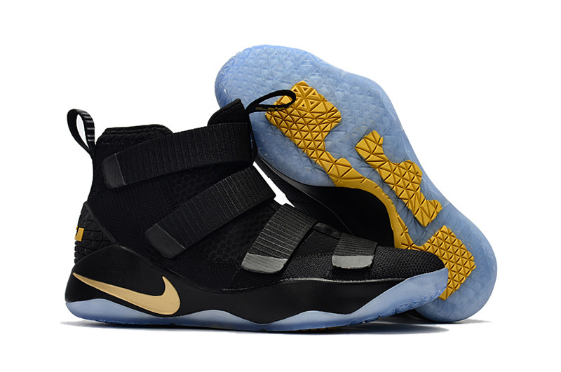 lebron soldier 11 black and gold