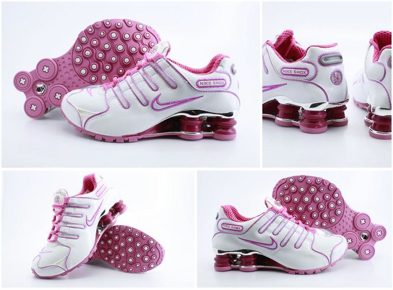 Women Nike Shox NZ Shoes White Pink Shoes - Click Image to Close