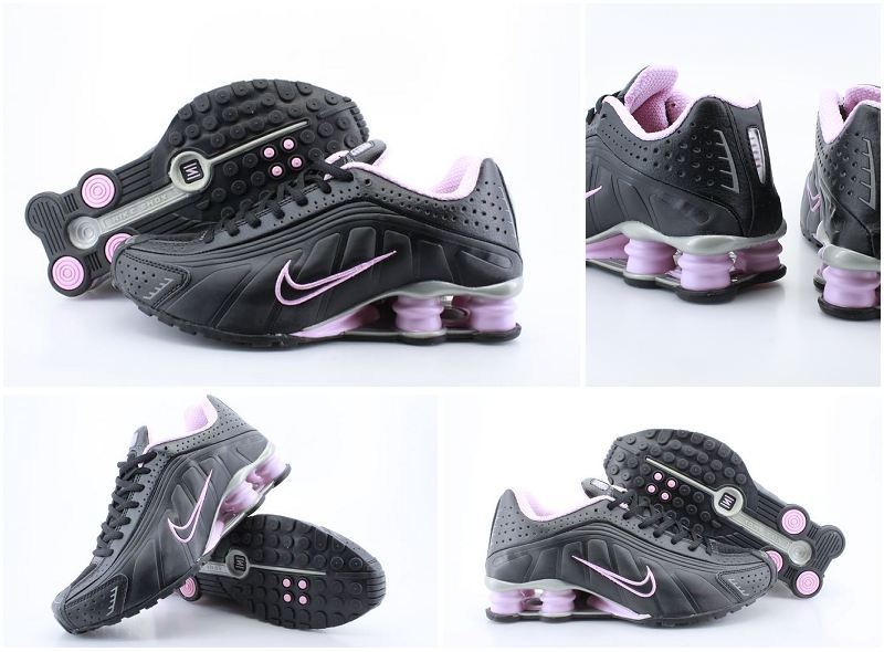 black pink nike shox