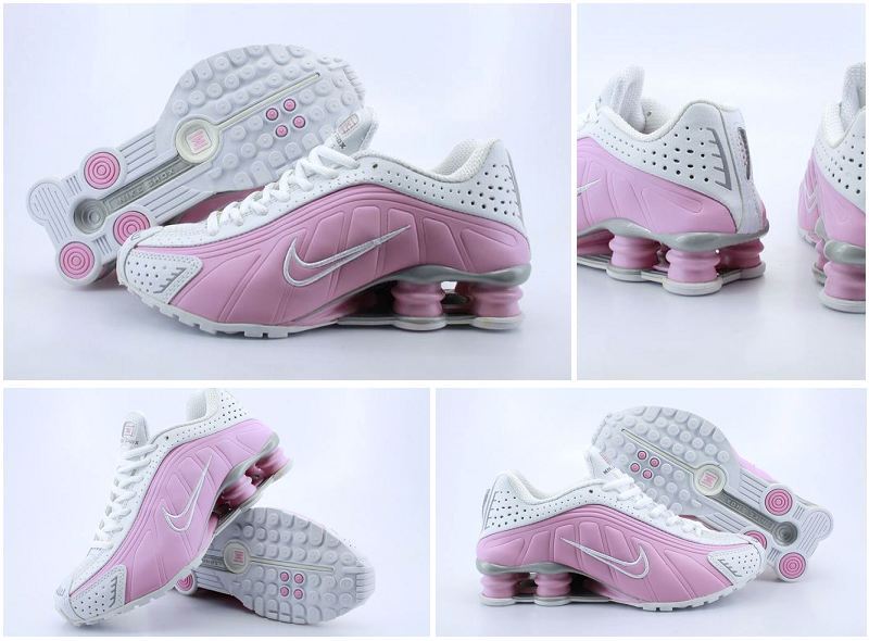 Women Nike Shox R4 Pink White Shoes