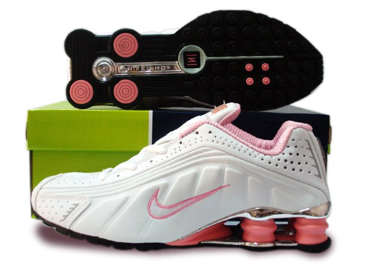 Womens Nike Shox R4 Shoes White Pink
