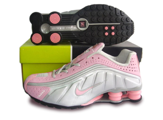 Womens Nike Shox R4 Silver Pink