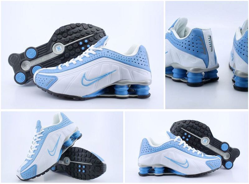 Women Nike Shox Turb White Blue Shoes