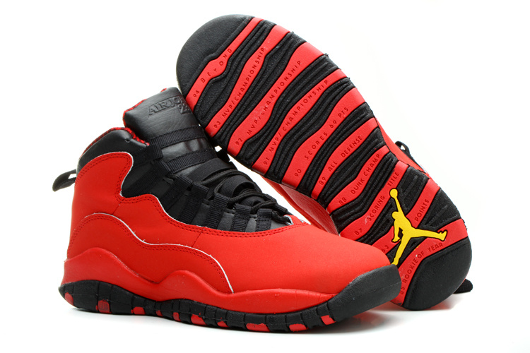 Nike Jordan 10 Red Black Shoes For Women