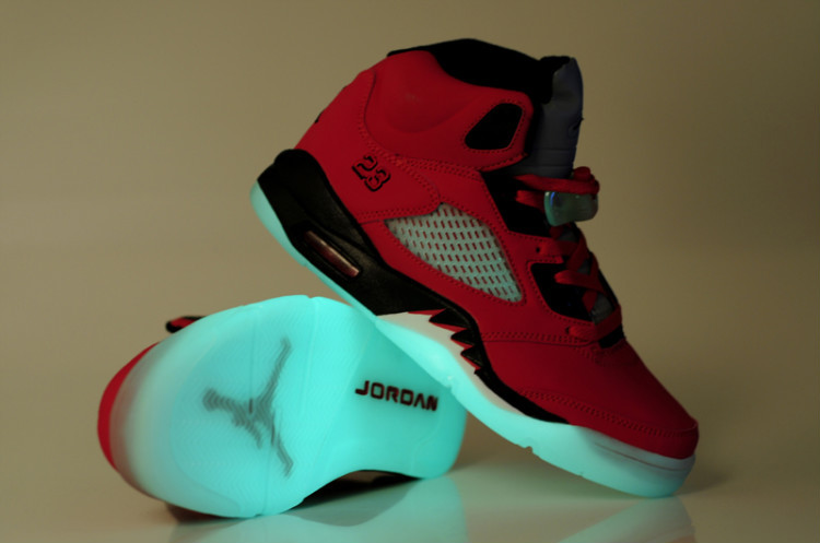 Nike Jordan 5 Midnight Shoes For Women Red Black