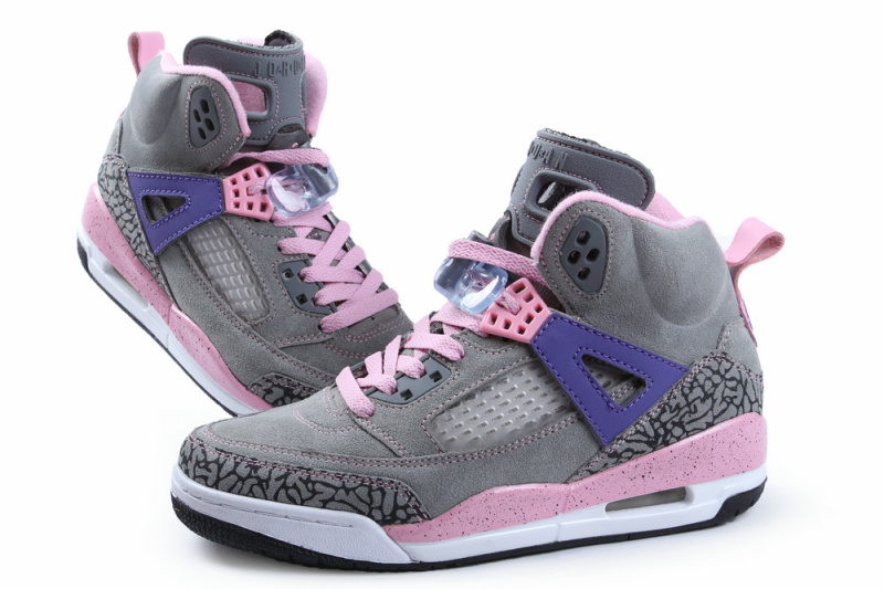 Nike Jordan Spizike Shoes For Women Grey Pink Purple