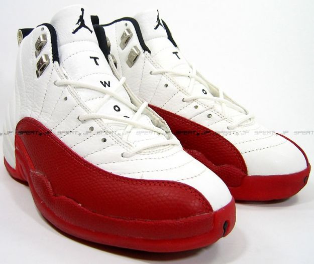 nike air jordan 12 og white varsity red black shoes