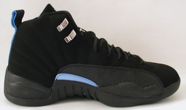 nike air jordan 12 retro nubucks unc black blue shoes